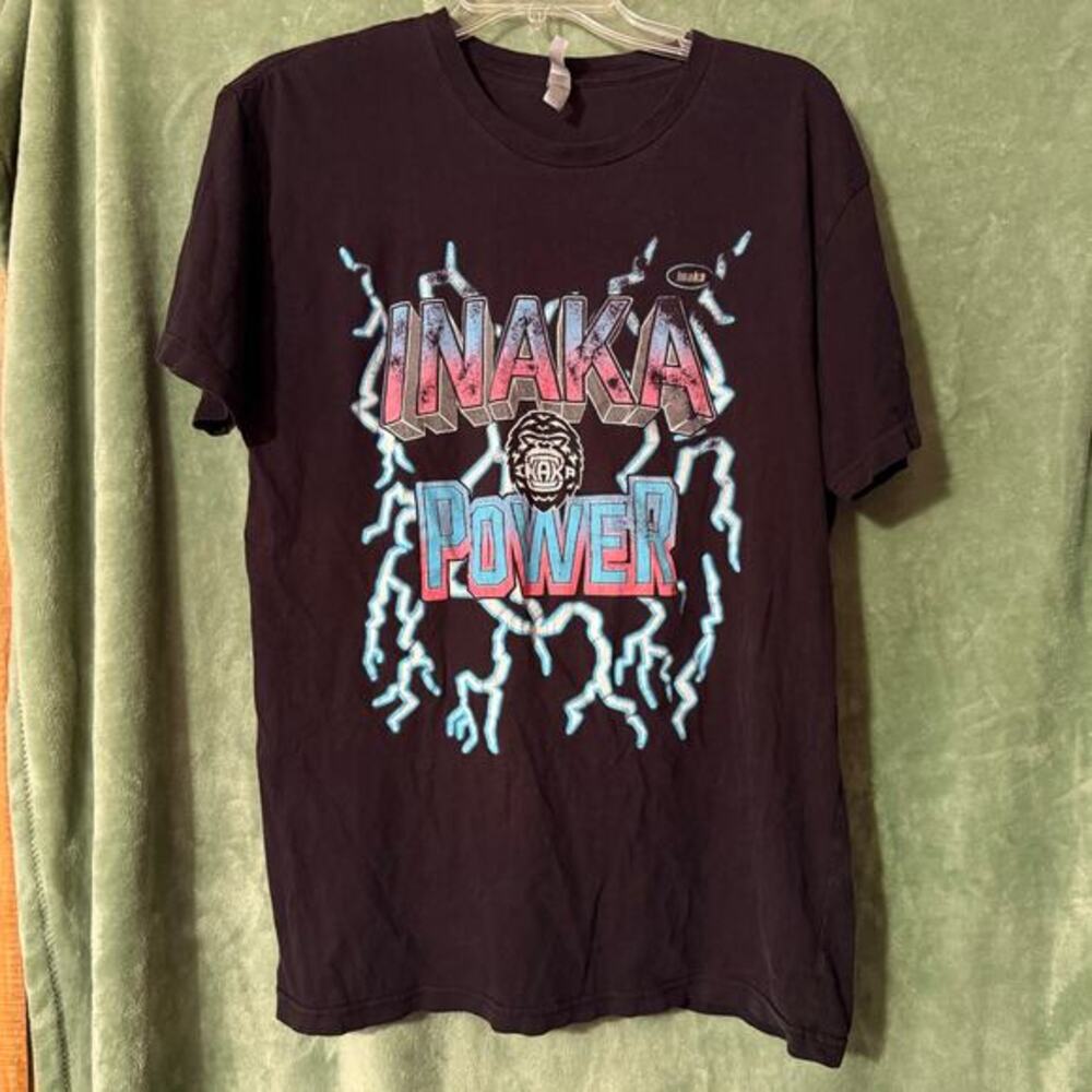 Inaka Power Black Lightning Tee Unisex Size Large
